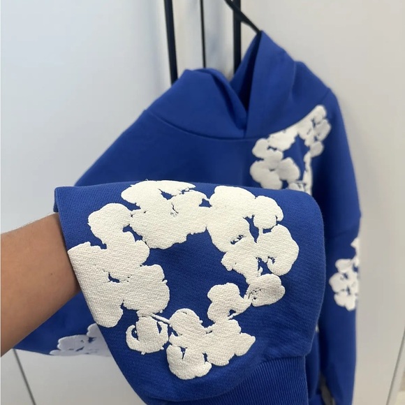 - Denim Tears Royal Blue Hoodie Size Large- $115 OBO- Fast Shipping (STEAL) - Picture 2 of 5